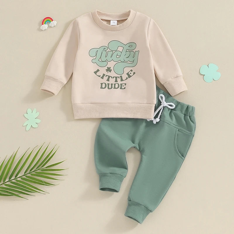 Babies St Patrick's Day Lucky Little Dude Track Suit