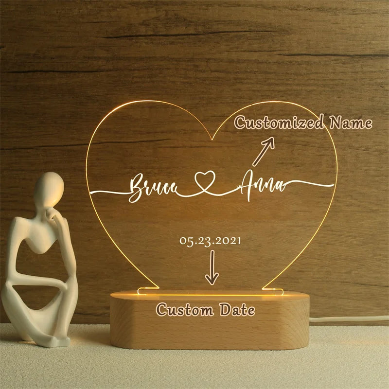 Custom Nightlight - The Perfect Personalized Gift for Couples