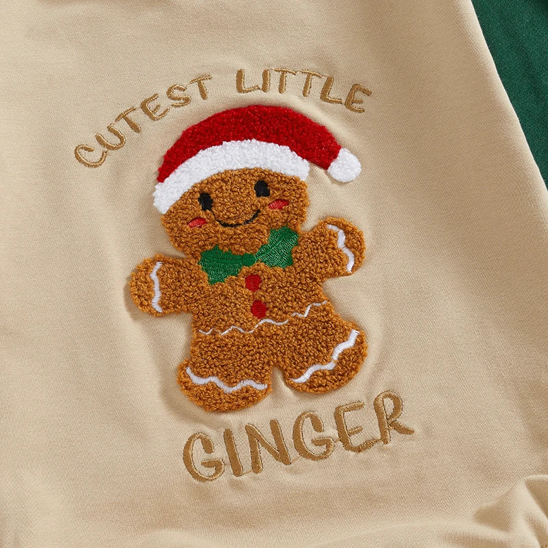 Baby Cutest Little Gingerbread Christmas Sweatshirt Romper