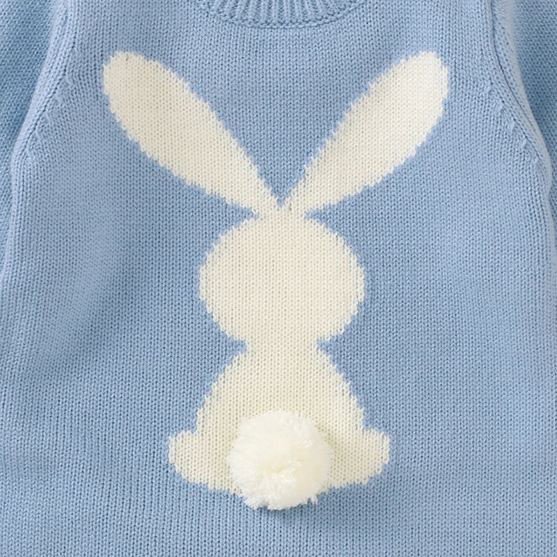 Knitted Baby Easter Bunny Romper