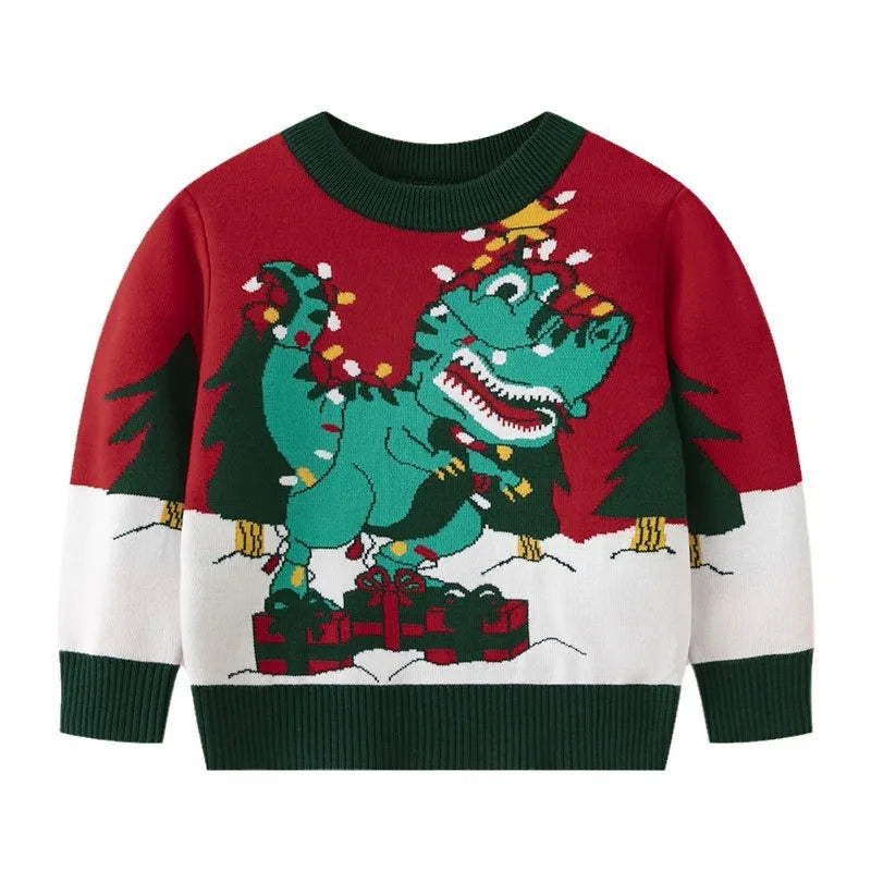 Boys Dinosaur 'Ugly' Christmas Sweater (Sizes 2T - 6 Years)