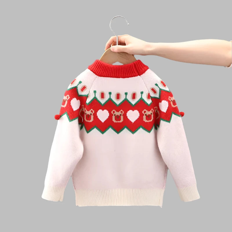 Girl's Fleece Christmas Sweater