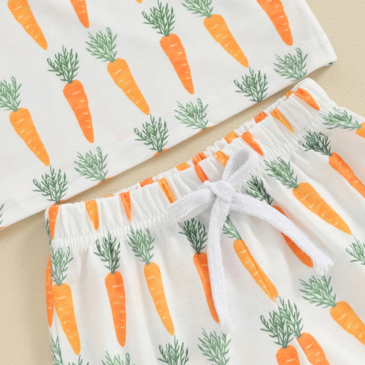 Boys Easter Carrot Matching Short Sleeve Set