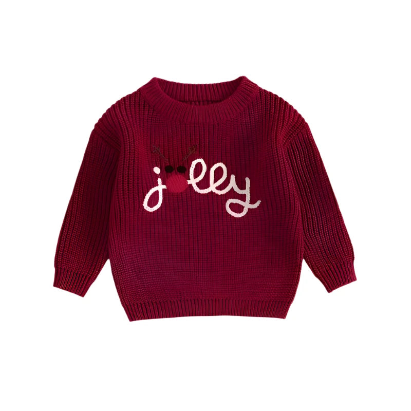 Baby's Embroidery Knit Christmas Sweaters