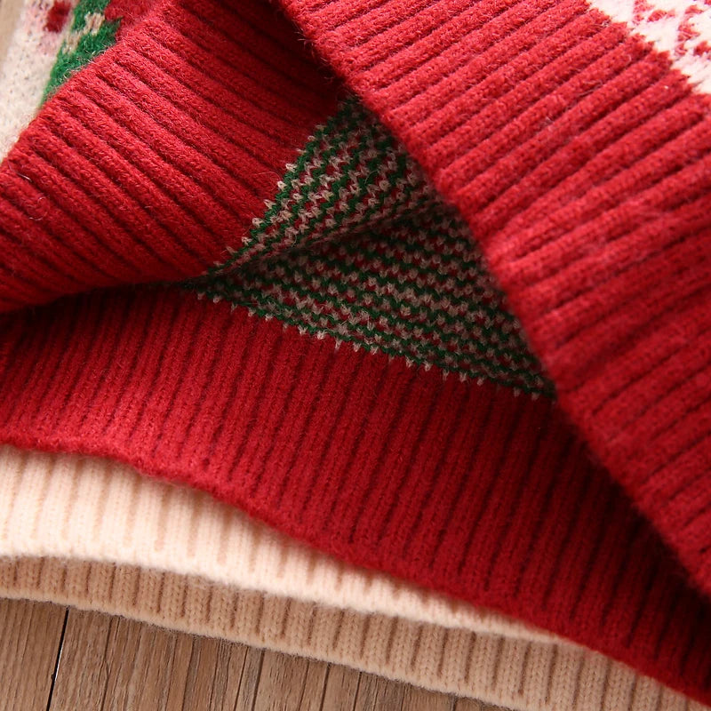 Children's Knitted Turtleneck Christmas Sweater