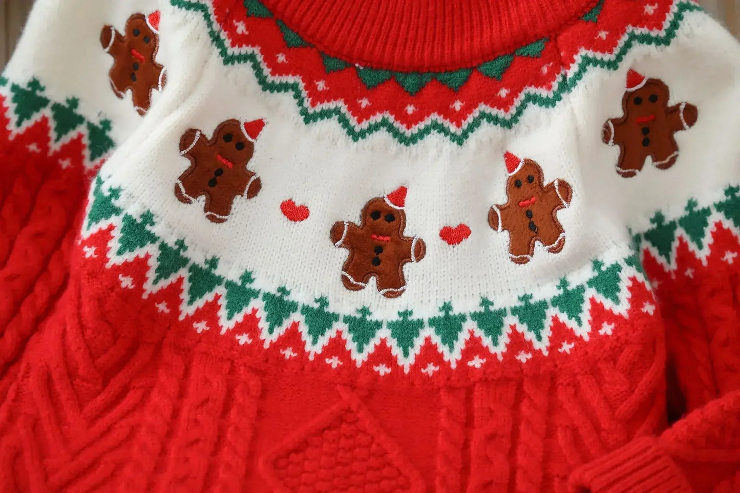 Children's Gingerbread Winter Knit Sweater