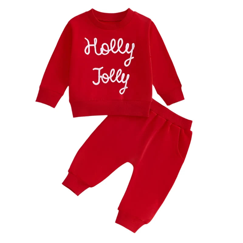 Holly Jolly Red Tracksuit for Babies and Toddlers (Sizes 0-3 Years)