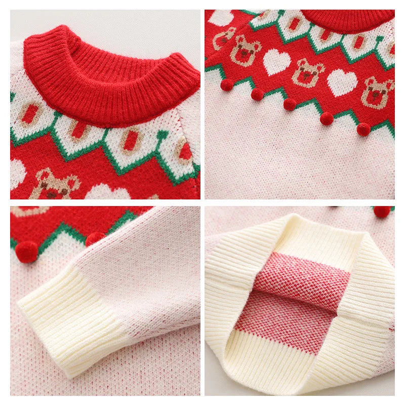 Girl's Fleece Christmas Sweater