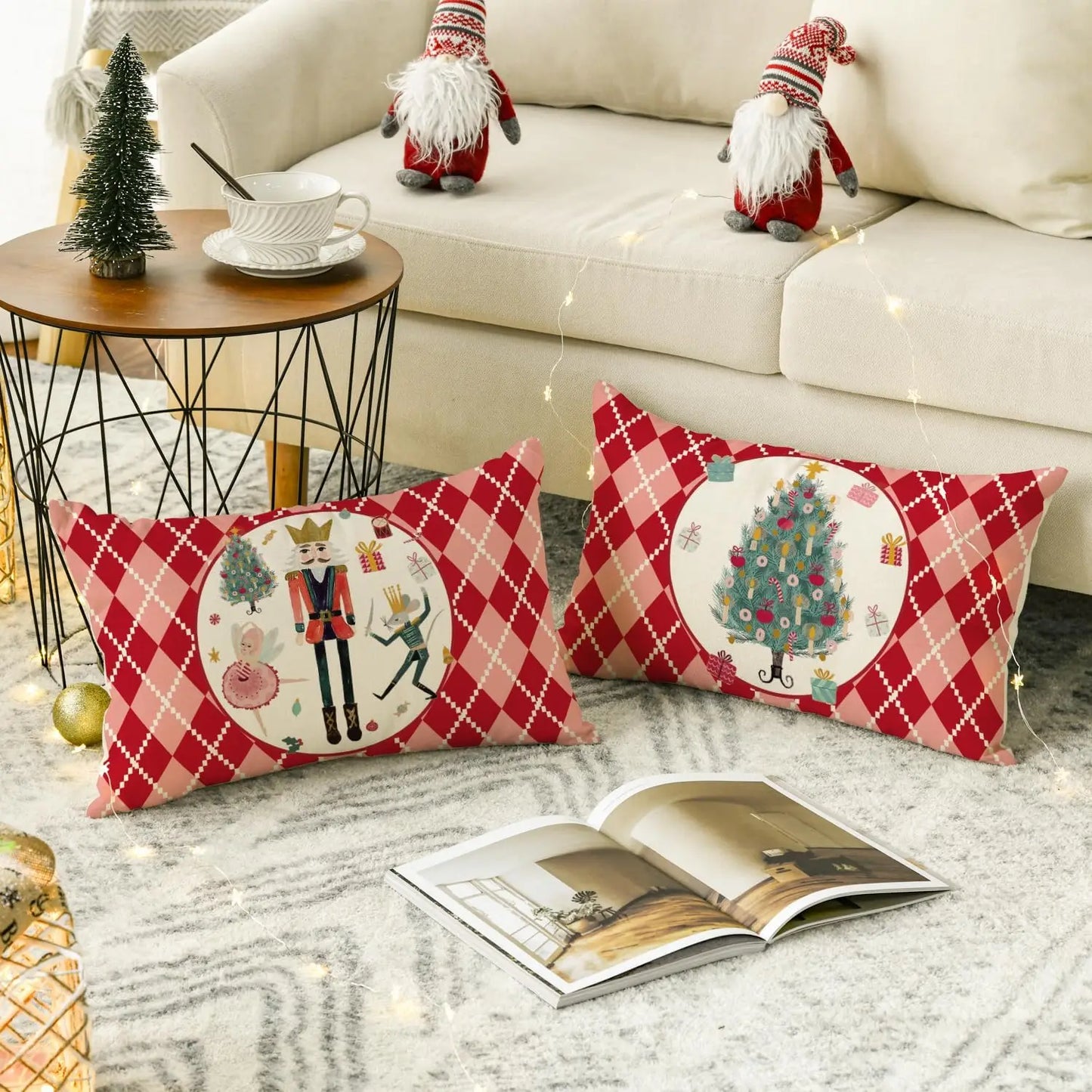 Linen Decorative Christmas Cushion Covers