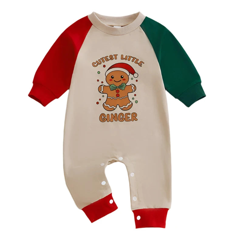 Baby's 'Cutest Little Ginger' Print Full Length Sweater Jumpsuit