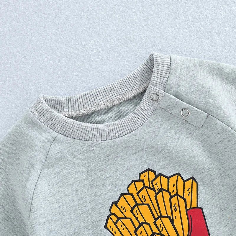 Baby French Fry Sweatshirt Romper