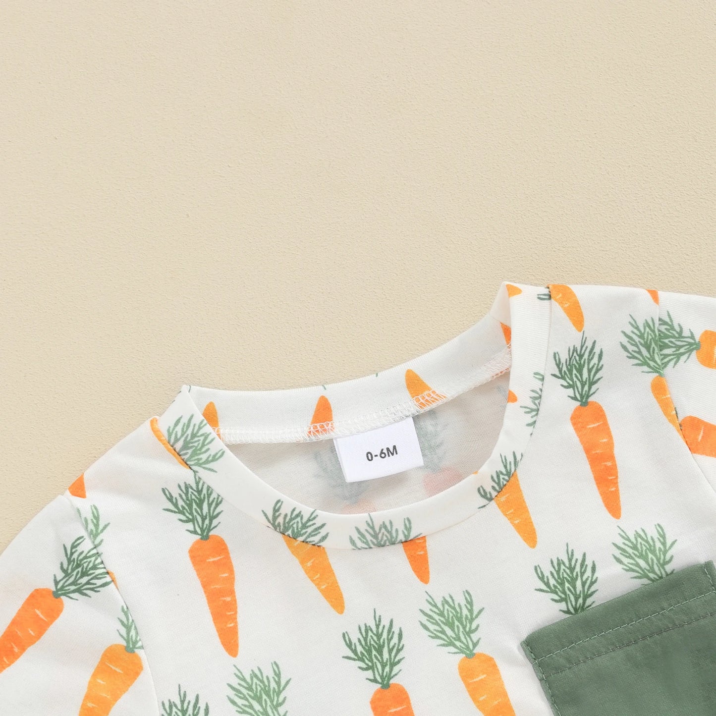 Boys Easter Carrot Matching Short Sleeve Set