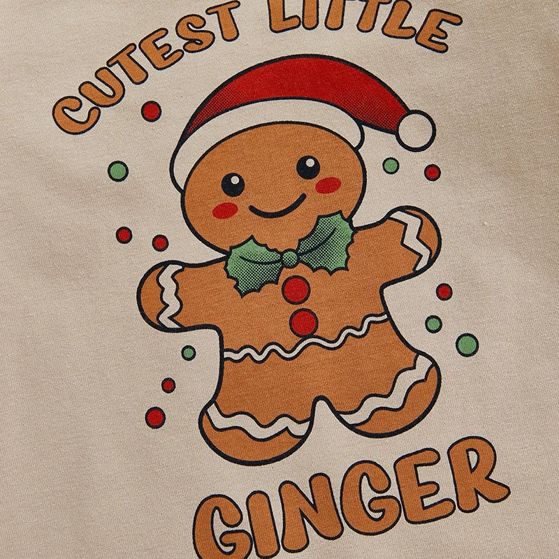 Baby's 'Cutest Little Ginger' Print Full Length Sweater Jumpsuit