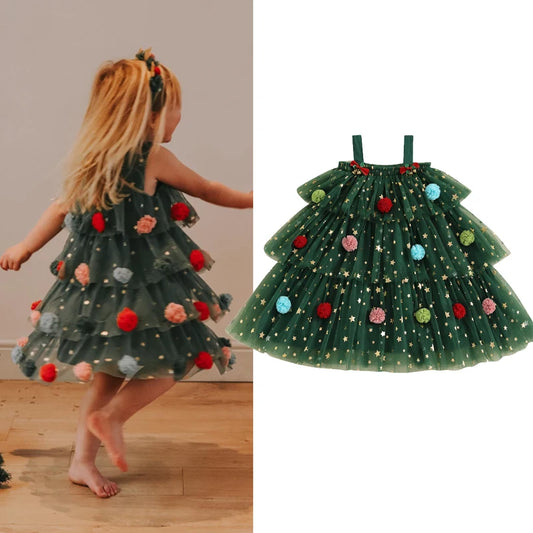 Little Girls Christmas Party Dress