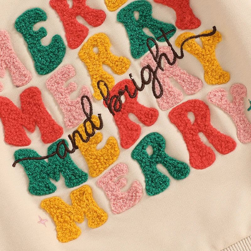 Merry & Bright Beige Sweatshirt for Babies & Toddlers