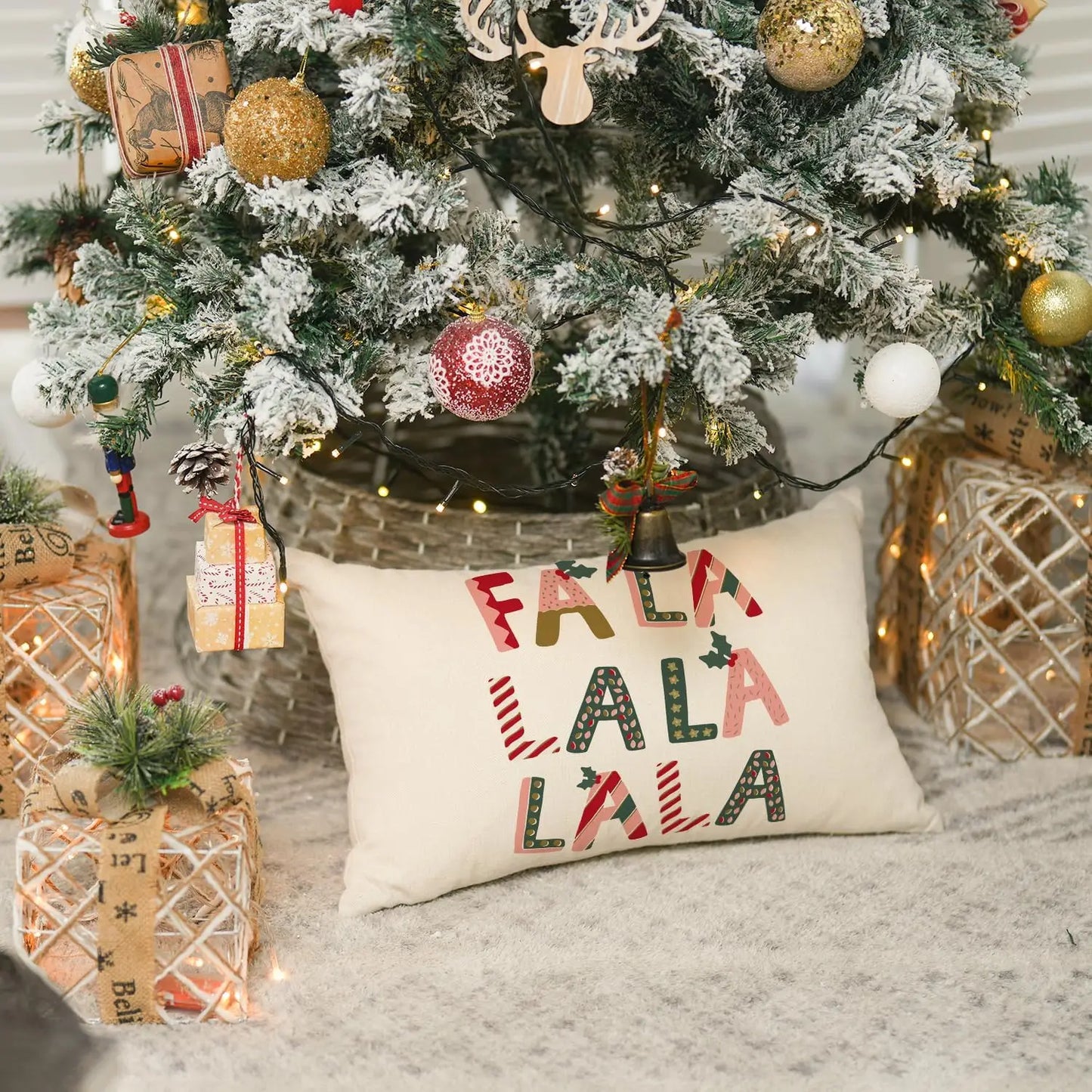 Linen Decorative Christmas Cushion Covers