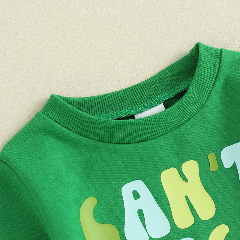 St Patrick's Day Baby 'Can't Pinch This' Shamrock Green Tracksuit