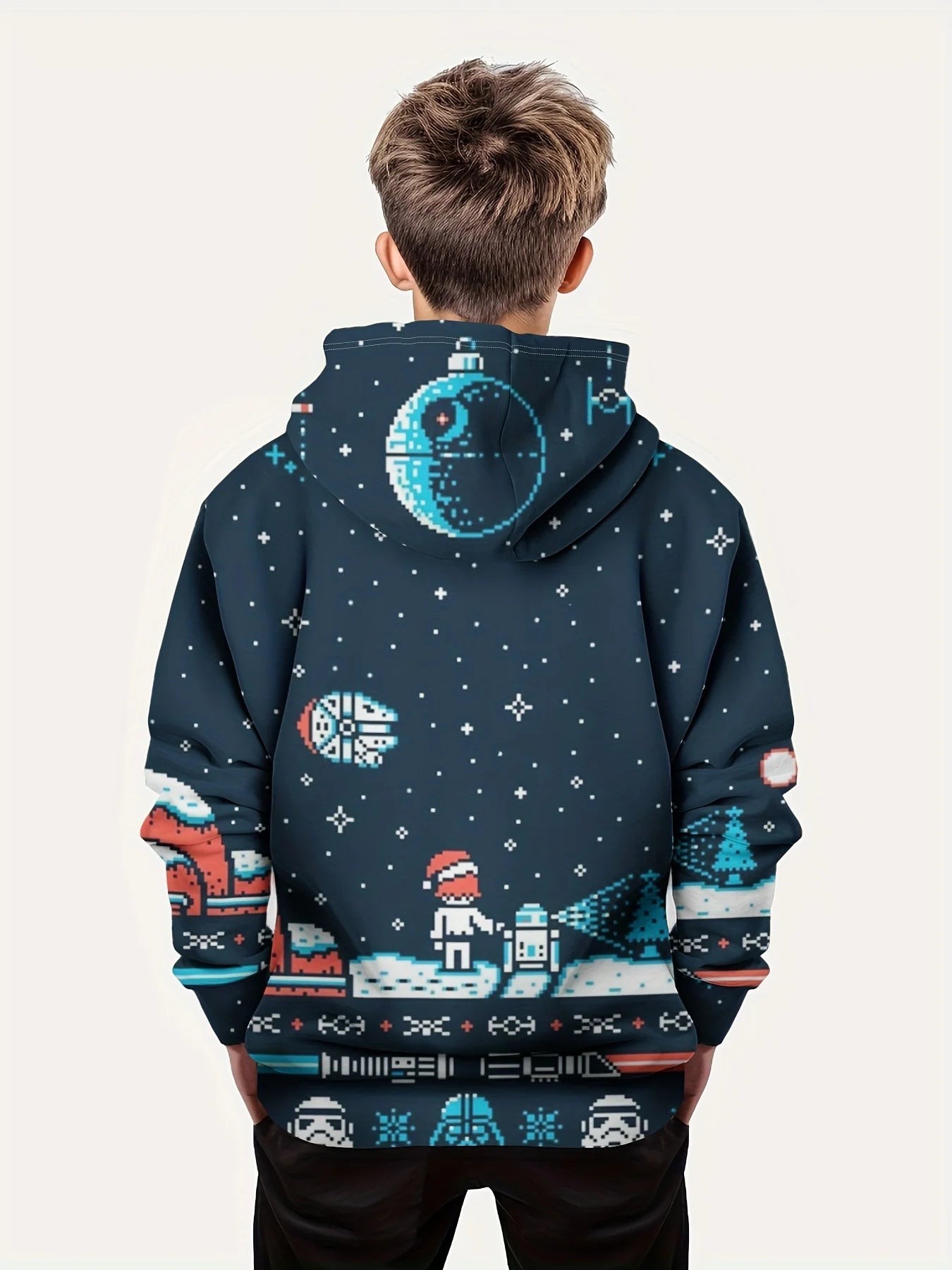 Boys Cartoon Video Game Christmas Hoodie