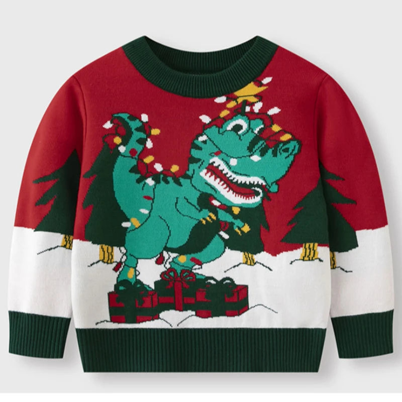 Boys Dinosaur 'Ugly' Christmas Sweater (Sizes 2T - 6 Years)