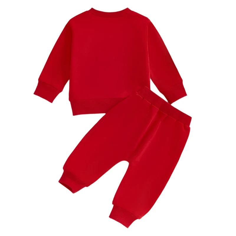 Holly Jolly Red Tracksuit for Babies and Toddlers (Sizes 0-3 Years)