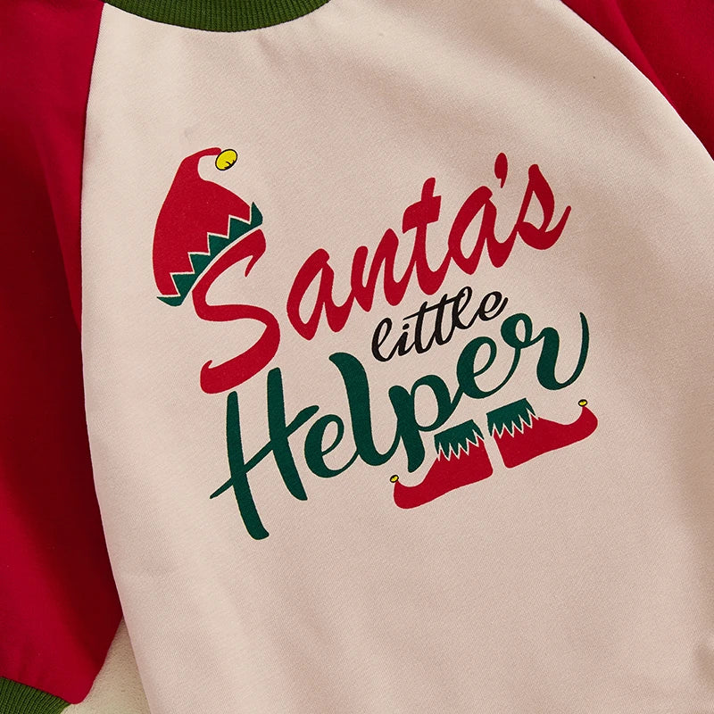 Baby Santa's Little Helper Christmas Romper