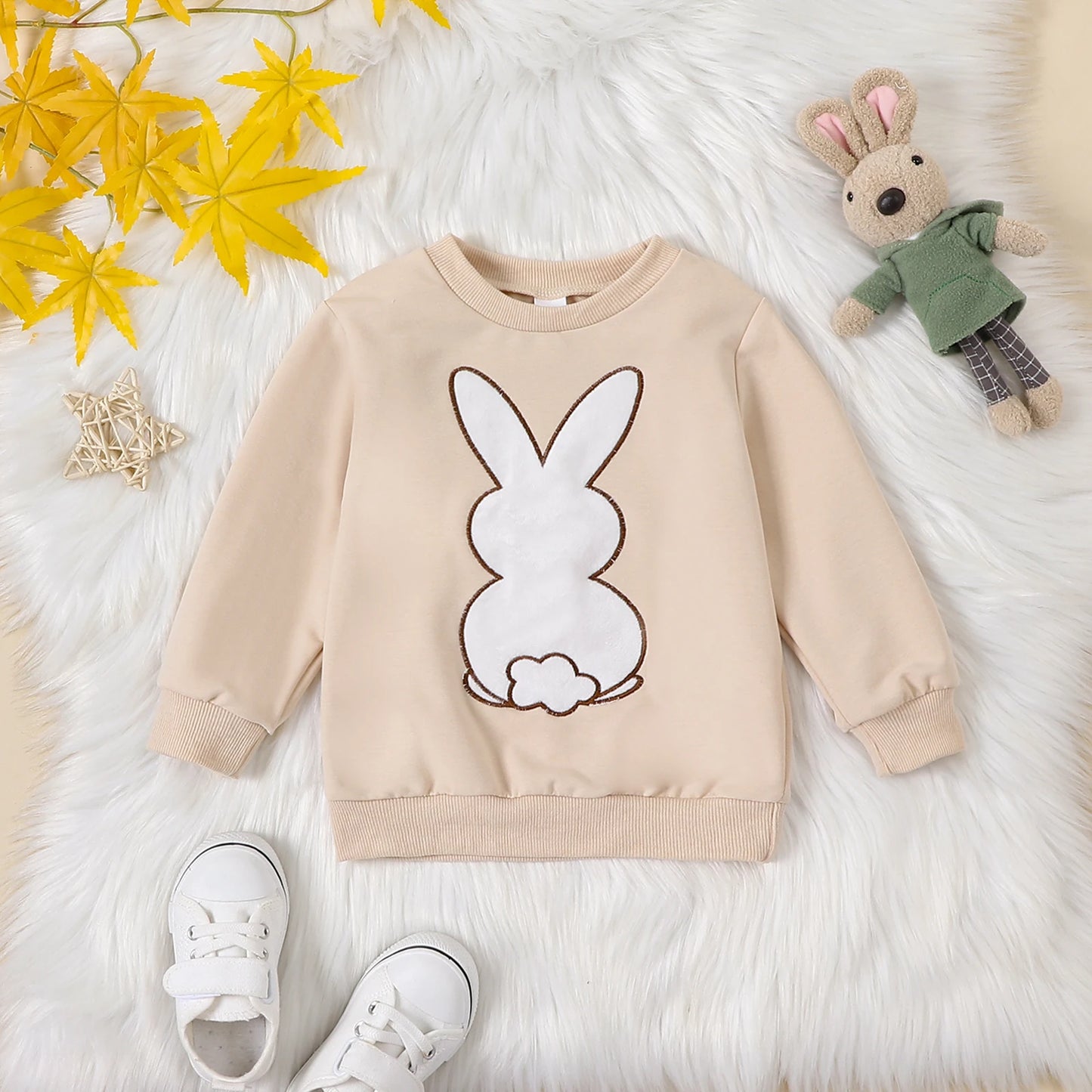 Children's Easter Bunny Embroidery Sweatshirt