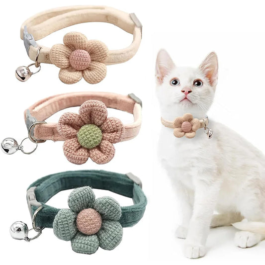 Spring Flower Cat Collar with Bell