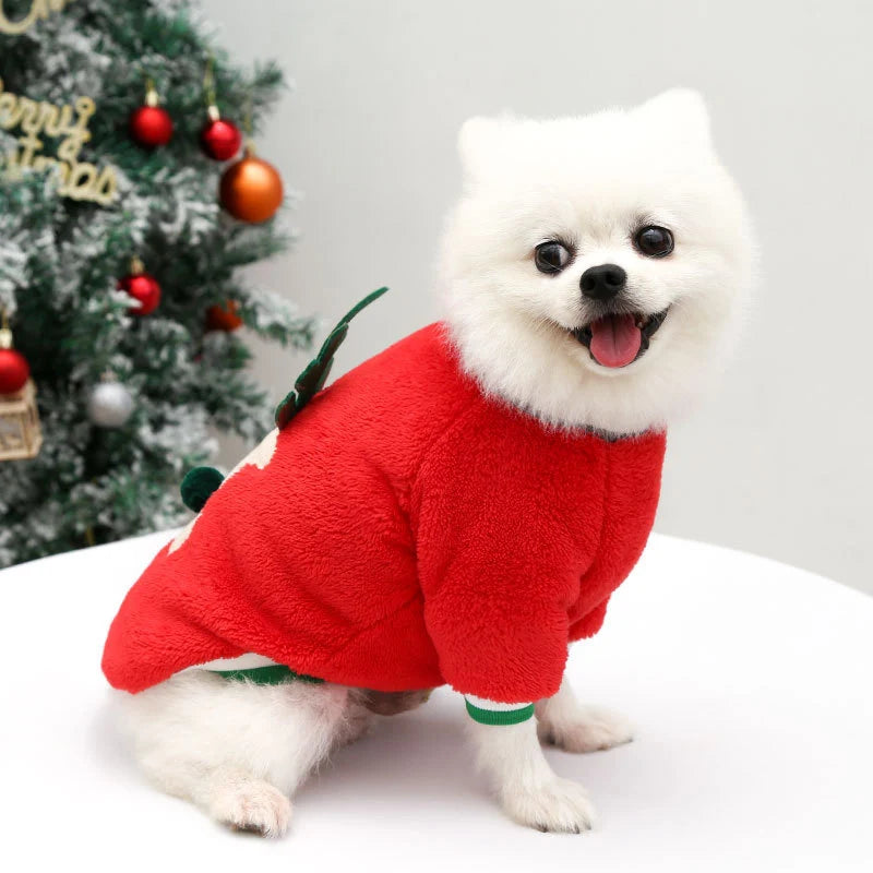 Fleecy Christmas Dog Sweater