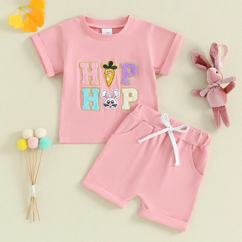 Girls 'Hip Hop' Easter Short Sleeve Outfit