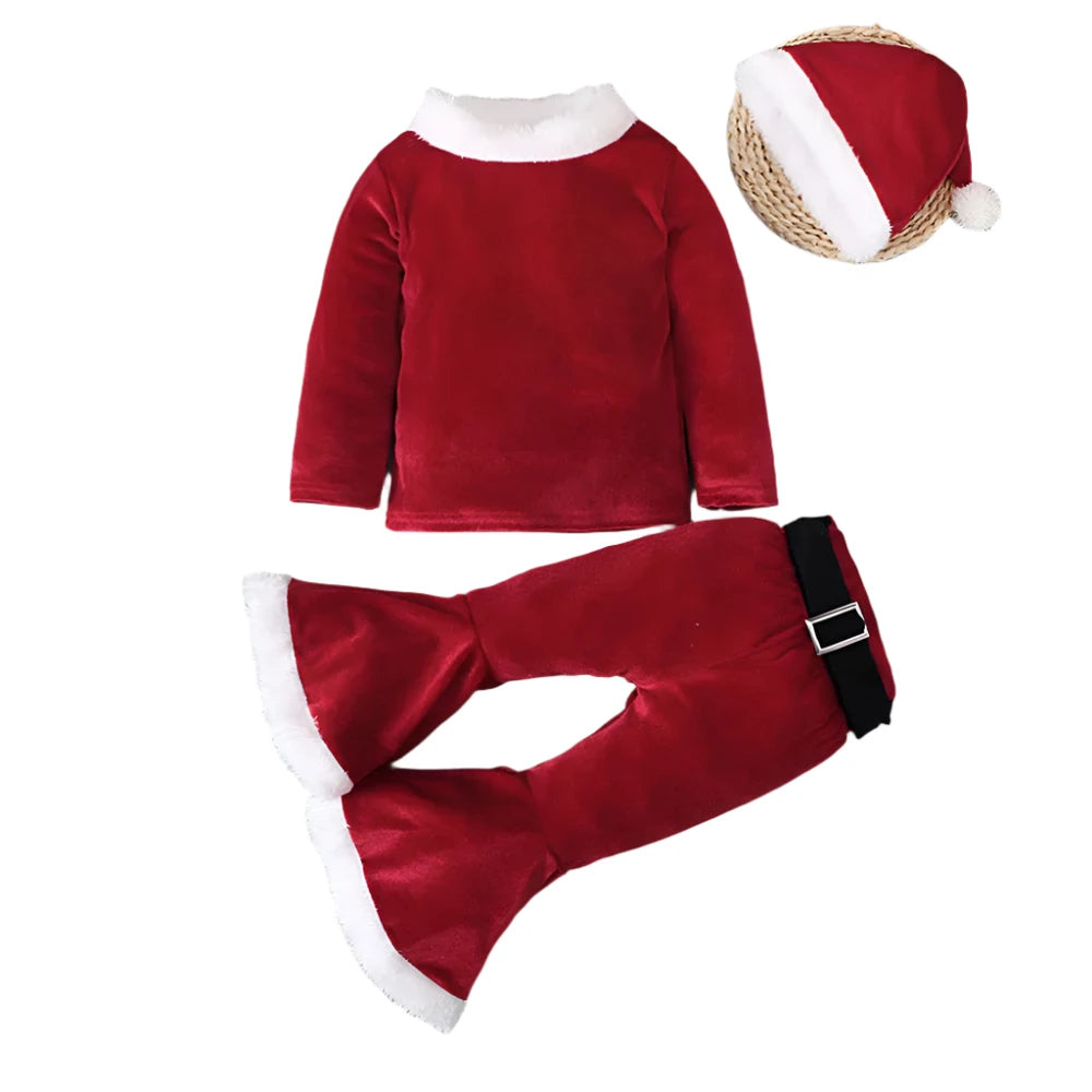 Girls Christmas Santa Claus and Elf Costumes