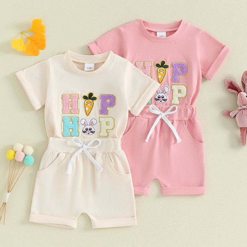 Girls 'Hip Hop' Easter Short Sleeve Outfit