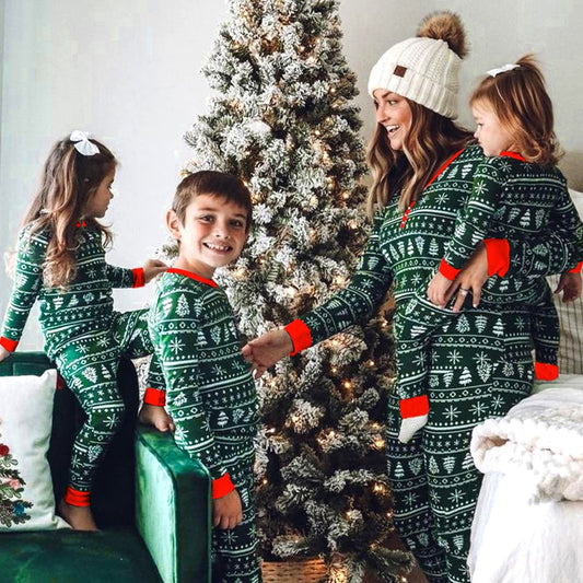 Green Christmas Tree Family Matching Christmas Pajamas