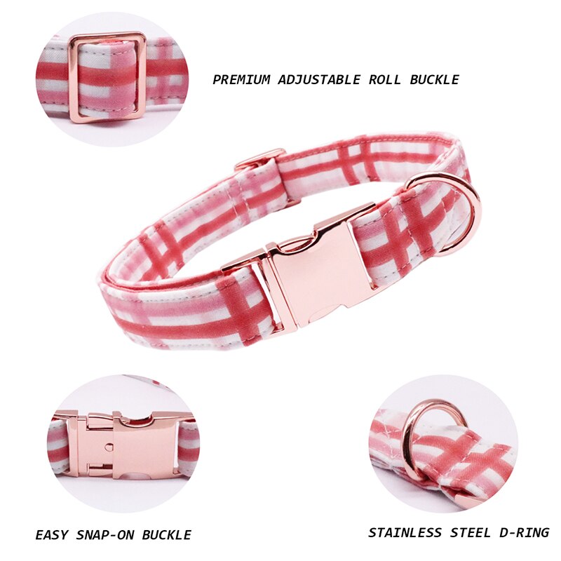 Valentines Day Dog Collar with Bow Tie