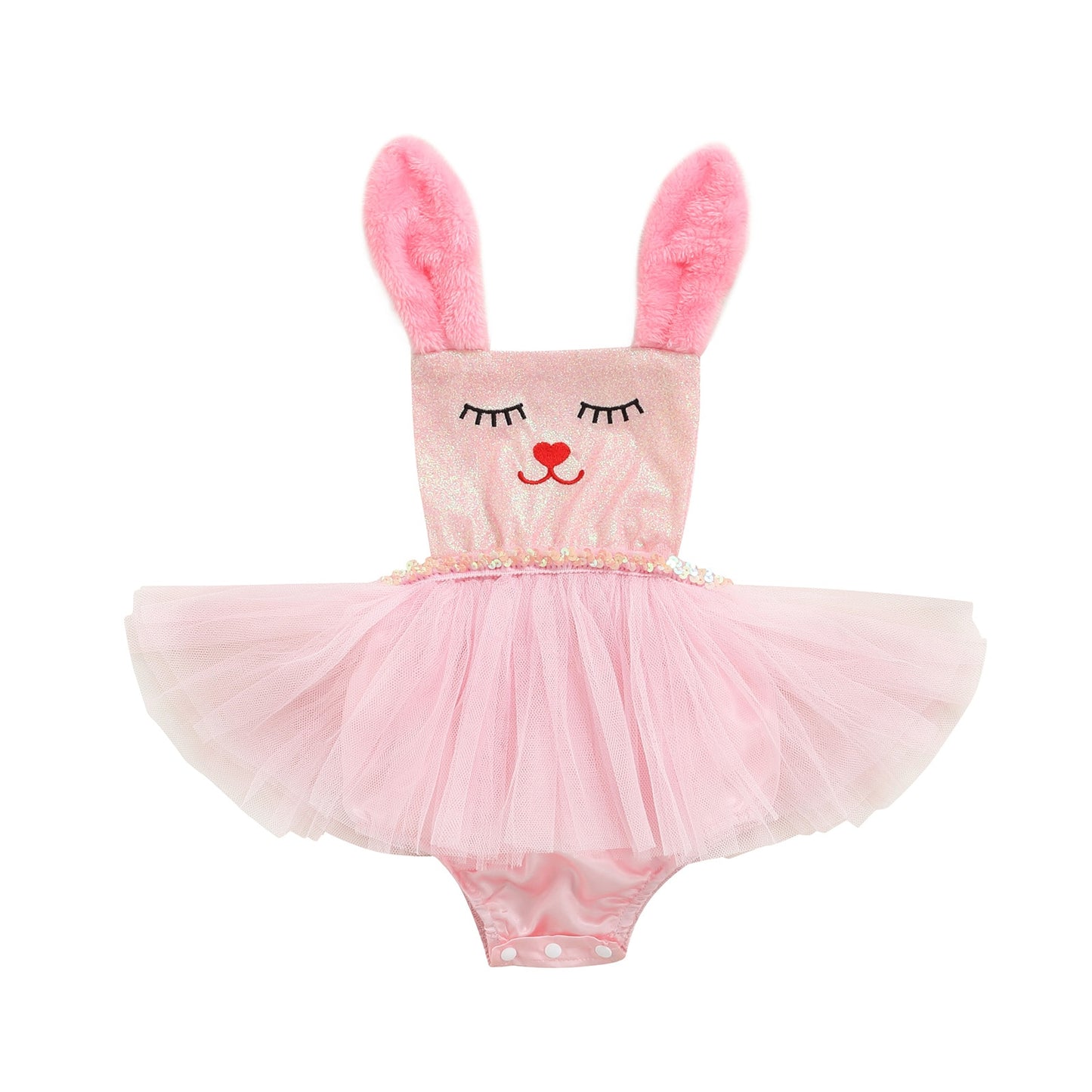 Baby Girl Bunny Romper with Sequins