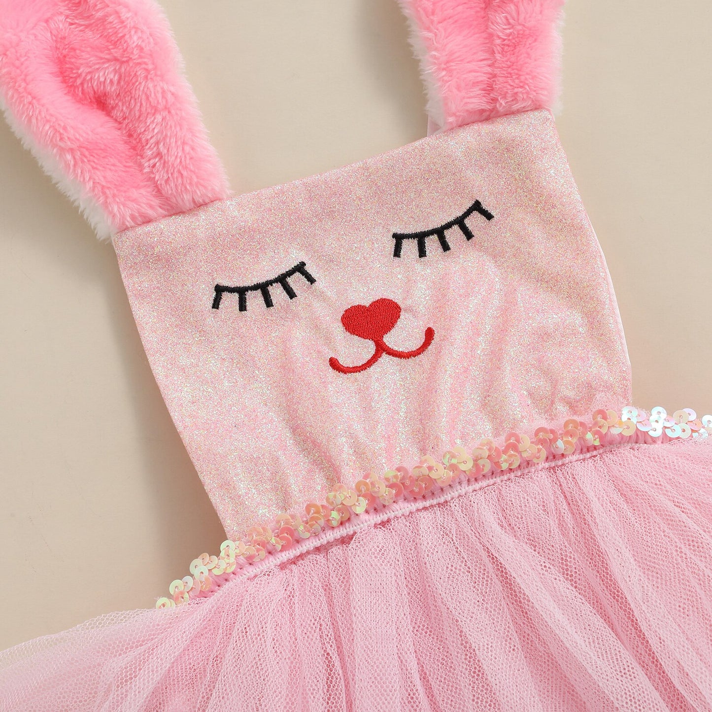 Baby Girl Bunny Romper with Sequins