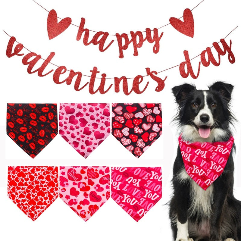 Valentines Day Dog Bandanas