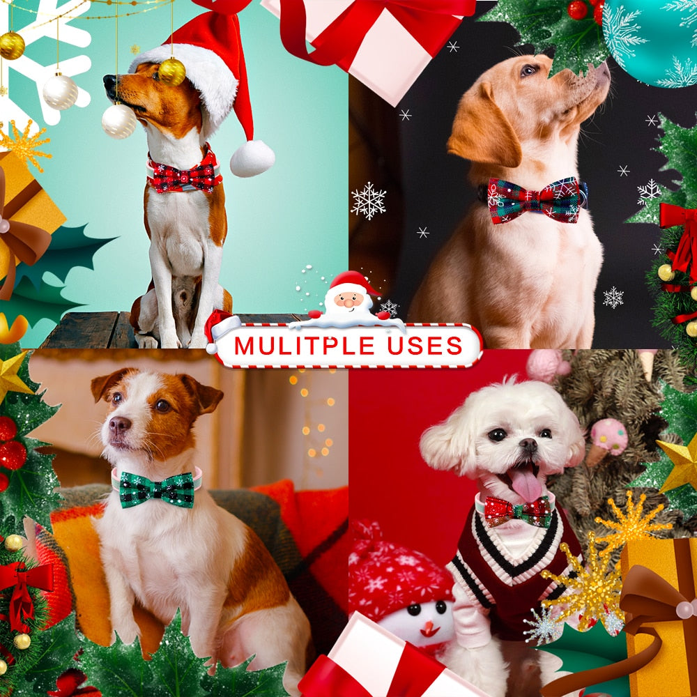 Christmas Dog Collar Bows