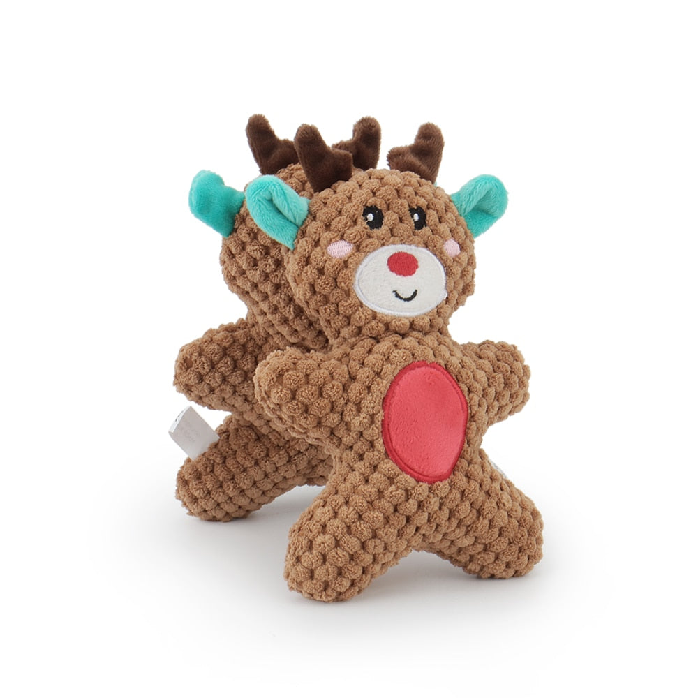 Christmas Dog Plush Squeak Toy