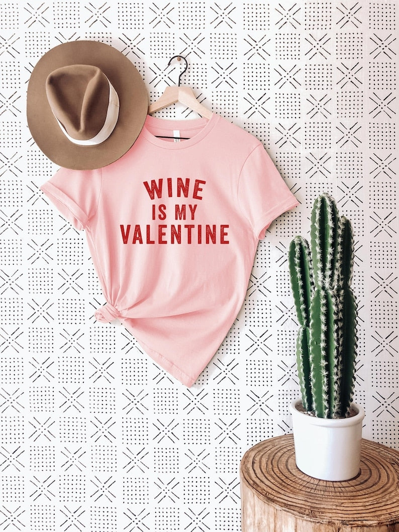 Women's 'Wine Is My Valentine' T-Shirt