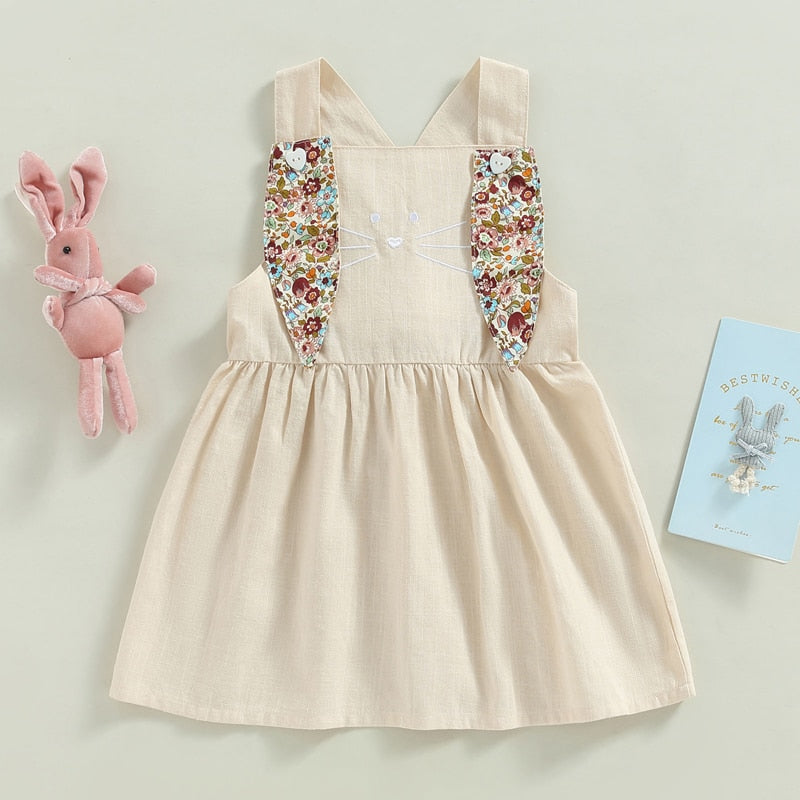 Girls Floral Bunny Ear Dress