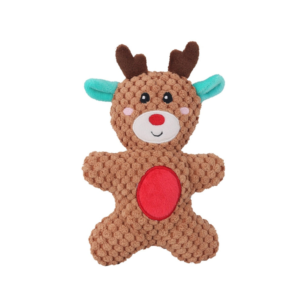 Christmas Dog Plush Squeak Toy